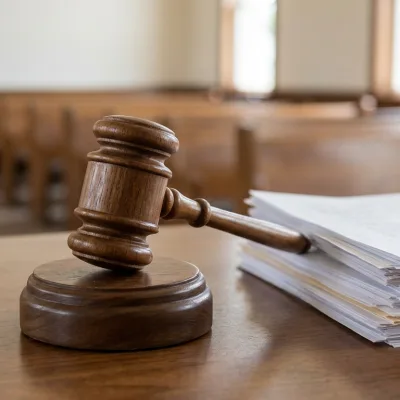 Gavel and documents