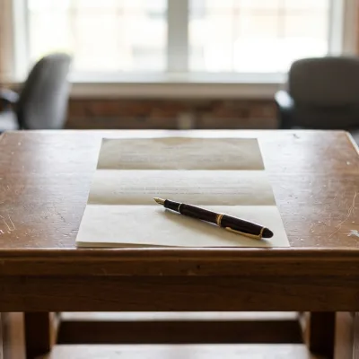 Pen on a formal document